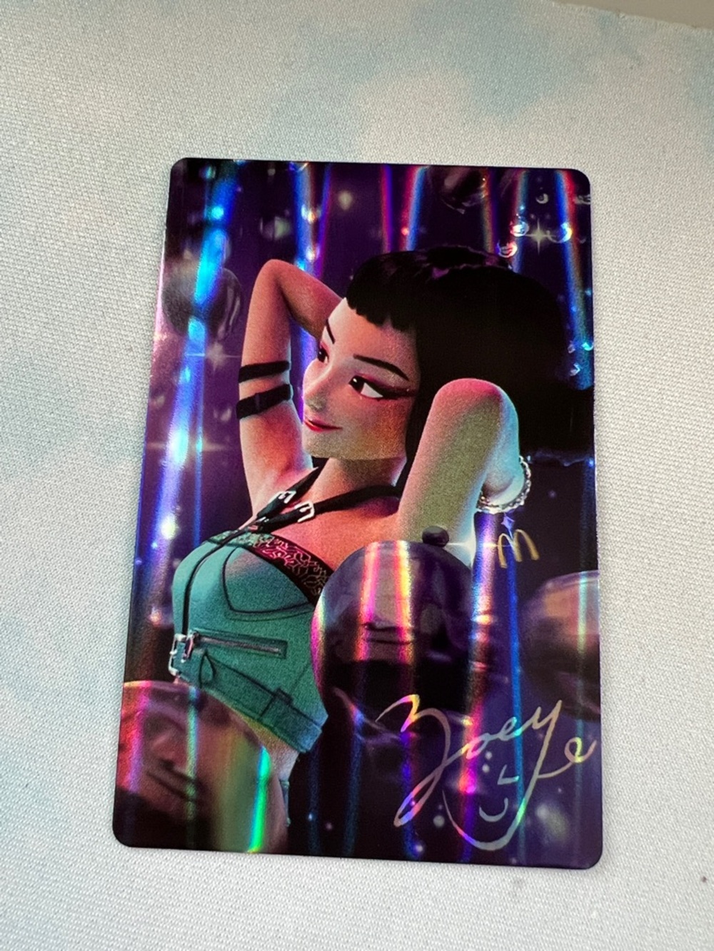 Zoey K-pop Demon Hunters Photocard McDonalds